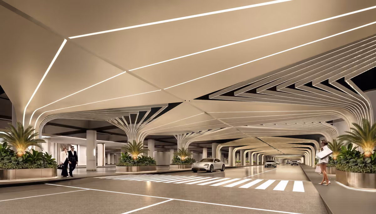 Dubai Square Mall Air Conditioned Parking With Full Interior Design Treatment